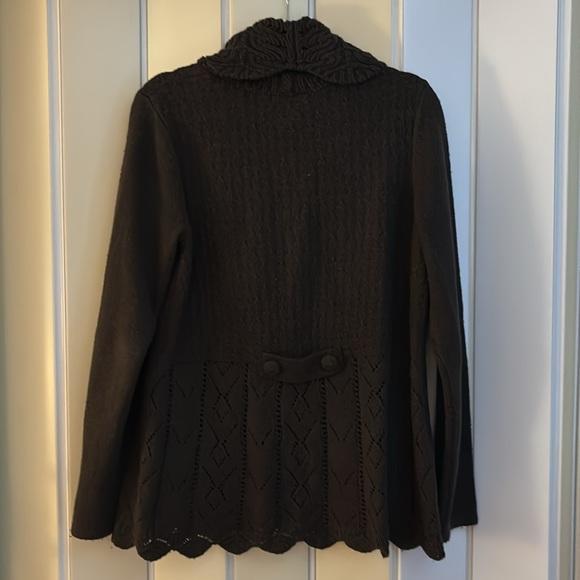 Merona Women’s Chocolate Brown Button Cardigan, size L - Picture 7 of 8